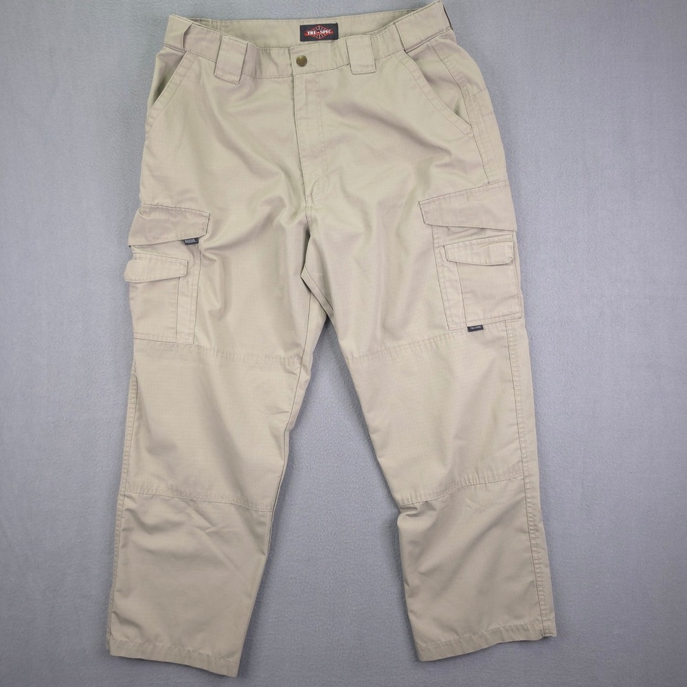TRU-SPEC Cargo Pants Tactical Ripstop Khaki Tan 38x30 Mens Military Utility Work